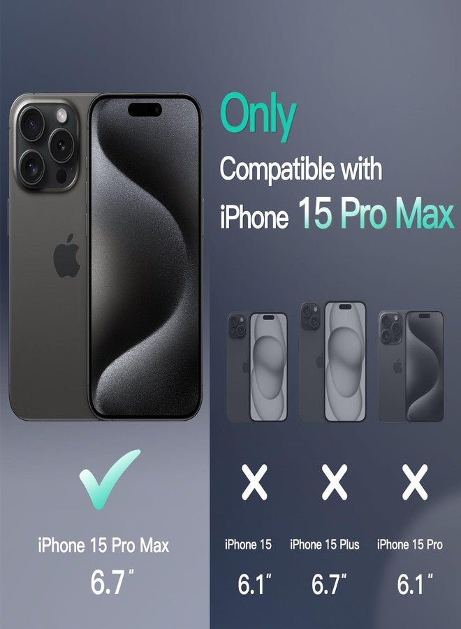 جي تيك جراب مغناطيسي من JETech لهاتف iPhone 15 Pro Max مقاس 6.7 بوصة متوافق مع MagSafe، غطاء خلفي شفاف غير لامع، نحيف ومقاوم للصدمات (أخضر داكن) - Image 2